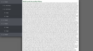 Multi level accordion menu